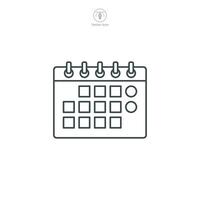 calendário ícone símbolo vetor ilustração isolado em branco fundo