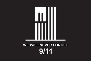 patriota dia bandeira Projeto. nós vai Nunca esqueço 911 Projeto vetor