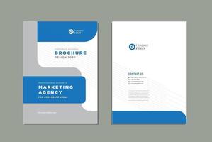 design da capa do folheto comercial ou relatório anual e capa do perfil da empresa ou livreto e capa do catálogo vetor