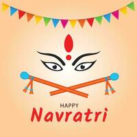 feliz navratri postar vetor