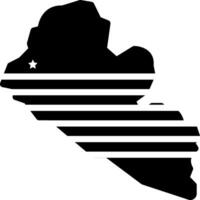 sólido ícone para Libéria vetor