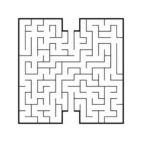 labirinto quadrado abstrato. jogo para crianças. quebra-cabeça para crianças. encontre o caminho certo. enigma do labirinto. ilustração em vetor plana isolada no fundo branco.