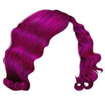 na moda mulher cabelos Kare brilhante Rosa cores . beleza moda .retro estilo cachos . realista 3d . vetor