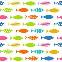 ilustração em vetor fundo mult fish seamless pattern
