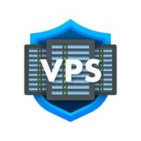 vps virtual privado servidor rede hospedagem Serviços a infraestrutura tecnologia. vetor estoque ilustração.