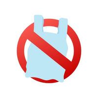 dizer não para plástico bolsas poster. a campanha para reduzir a usar do plástico bolsas para colocar. vetor estoque ilustração.