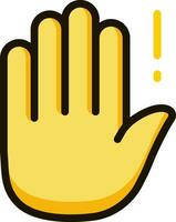 Pare mão ícone emoji adesivo vetor