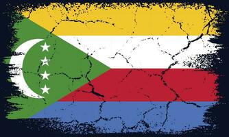 livre vetor plano Projeto grunge Comores bandeira fundo