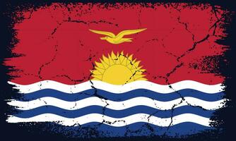 livre vetor plano Projeto grunge Kiribati bandeira fundo
