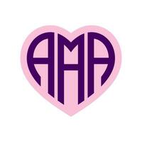 logotipo uma coração monograma 3 cartas alfabeto Fonte amor logotipo namorados logótipo bordado vetor