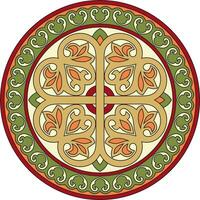 vetor colori volta antigo bizantino ornamento. clássico círculo do a Oriental romano Império, Grécia. padronizar motivos do Constantinopla
