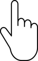gestos dedos mão Palma, ícones ponteiros meio dedo gesto vetor