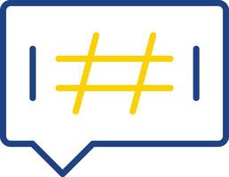 design de ícone vetorial de hashtags vetor