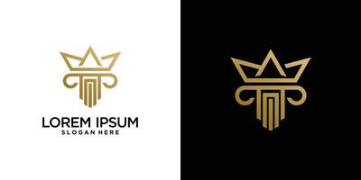 carta m e coroa logotipo Projeto para lei empresa logotipo com criativo idéia vetor