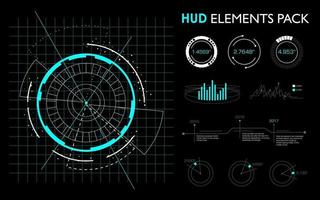 elementos futuristas da interface hud. vetor
