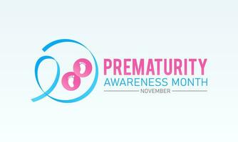 prematuridade consciência mês é observado cada ano dentro novembro. novembro é nacional prematuridade consciência mês. vetor modelo para bandeira, cumprimento cartão, poster com fundo.