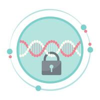 dna dados privacidade científico vetor ilustração gráfico ícone