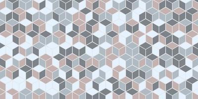 padrão geométrico abstrato sem costura com fundo de cor de cubo pastel de forma quadrada vetor