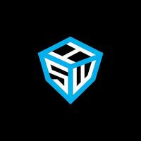 hsw carta logotipo vetor projeto, hsw simples e moderno logotipo. hsw luxuoso alfabeto Projeto