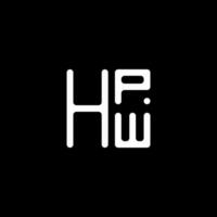 hpw carta logotipo vetor projeto, hpw simples e moderno logotipo. hpw luxuoso alfabeto Projeto