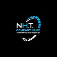 nht carta logotipo vetor projeto, nht simples e moderno logotipo. nht luxuoso alfabeto Projeto