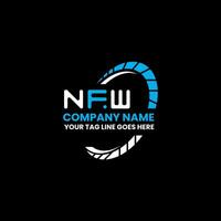 nfw carta logotipo vetor projeto, nfw simples e moderno logotipo. nfw luxuoso alfabeto Projeto