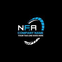 nfa carta logotipo vetor projeto, nfa simples e moderno logotipo. nfa luxuoso alfabeto Projeto