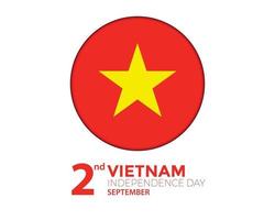 vetor do círculo da bandeira do dia da independência do Vietnã