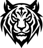 tigre - Preto e branco isolado ícone - vetor ilustração