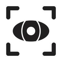 retinal scanner vetor glifo ícone para pessoal e comercial usar.