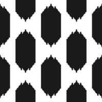 Preto e branco fundo com abstrato geométrico formas. desatado padronizar com islâmico formas. vetor ilustração dentro plano estilo.