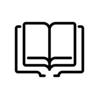 aberto livro linha ícone. ler revista, livreto e enciclopédia símbolo. documentos leitor logotipo para rede e Móvel aplicativo. biblioteca ou livro loja placa. vetor ilustração. Projeto em branco fundo. eps 10