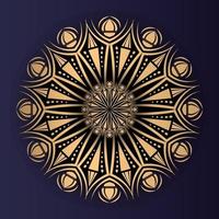 Fundo de design de mandala ornamental de luxo com cor dourada vetor