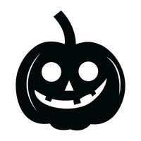 Preto arrepiante abóbora vetor ícone - assustador e sinistro jack-o'-lantern ilustração