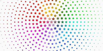 luz de fundo multicolorido vector com estrelas coloridas.