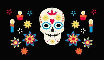 dia do a morto dentro México. elementos para Projeto. vetor ilustração para adesivo, imprimir, cartão, poster ou bandeira.
