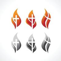 embalagem do logotipo da igreja de cristo vetor