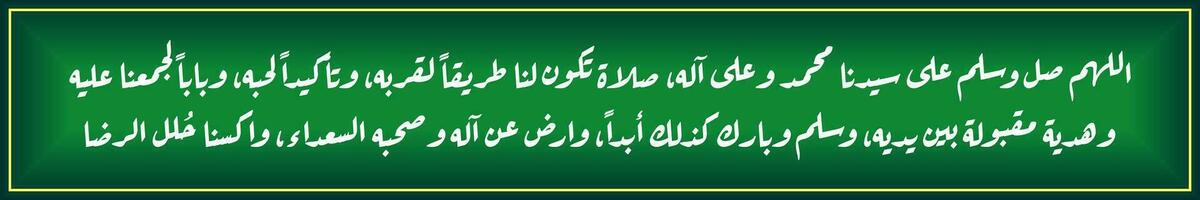 caligrafia do orações para a profeta Maomé, que significa vamos ler Mais orações para nambi Maomé vetor