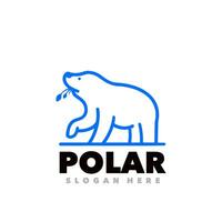 polar Urso linha vetor