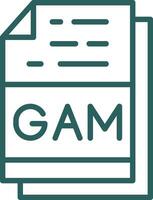 gam Arquivo formato vetor ícone Projeto