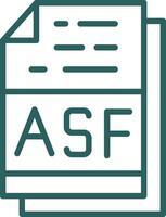 asf Arquivo formato vetor ícone Projeto