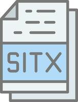 sitx Arquivo formato vetor ícone Projeto