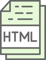 html Arquivo formato vetor ícone Projeto