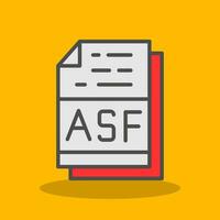 asf Arquivo formato vetor ícone Projeto