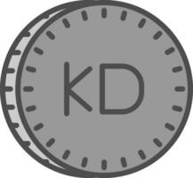 kuwaiti dinar vetor ícone Projeto