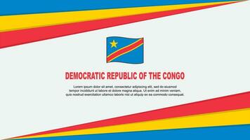 democrático república do a Congo bandeira abstrato fundo Projeto modelo. democrático república do a Congo independência dia bandeira desenho animado vetor ilustração. democrático república do a Congo Projeto