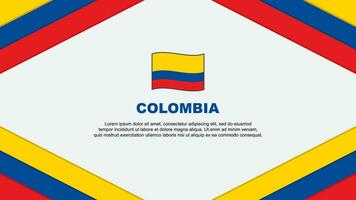 Colômbia bandeira abstrato fundo Projeto modelo. Colômbia independência dia bandeira desenho animado vetor ilustração. Colômbia modelo