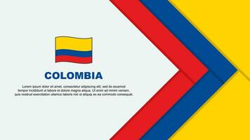 Colômbia bandeira abstrato fundo Projeto modelo. Colômbia independência dia bandeira desenho animado vetor ilustração. Colômbia desenho animado