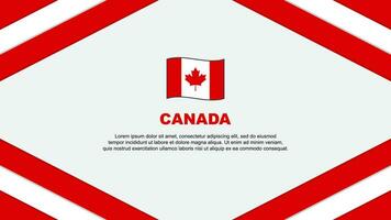 Canadá bandeira abstrato fundo Projeto modelo. Canadá independência dia bandeira desenho animado vetor ilustração. Canadá modelo