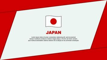 Japão bandeira abstrato fundo Projeto modelo. Japão independência dia bandeira desenho animado vetor ilustração. Japão bandeira